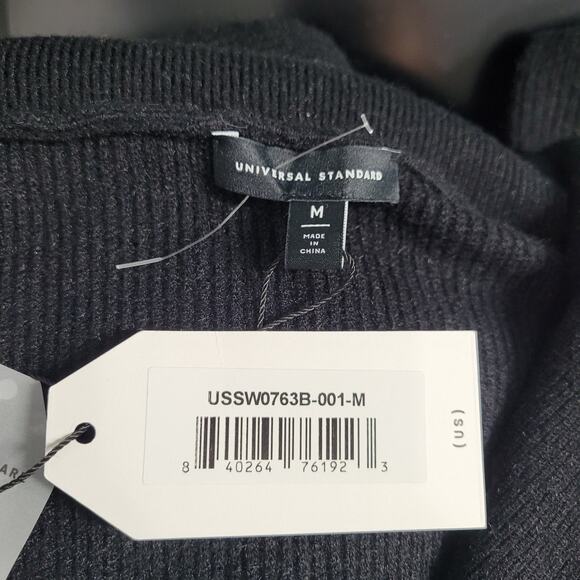 Universal Standard Blanket Half-Zip Sweater Black Size M - Picture 6 of 7